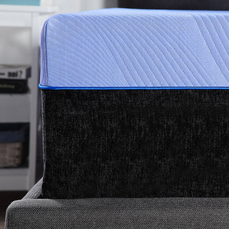 Très grand matelas - housse de glace bleue et support de ressorts en mousse de 12 po