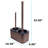 Blue Donuts Metal Toilet Brush Set-94453073