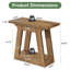 Table de bout étroite en bois massif, table d'appoint de style campagnard pour le salon, brun-1955787008