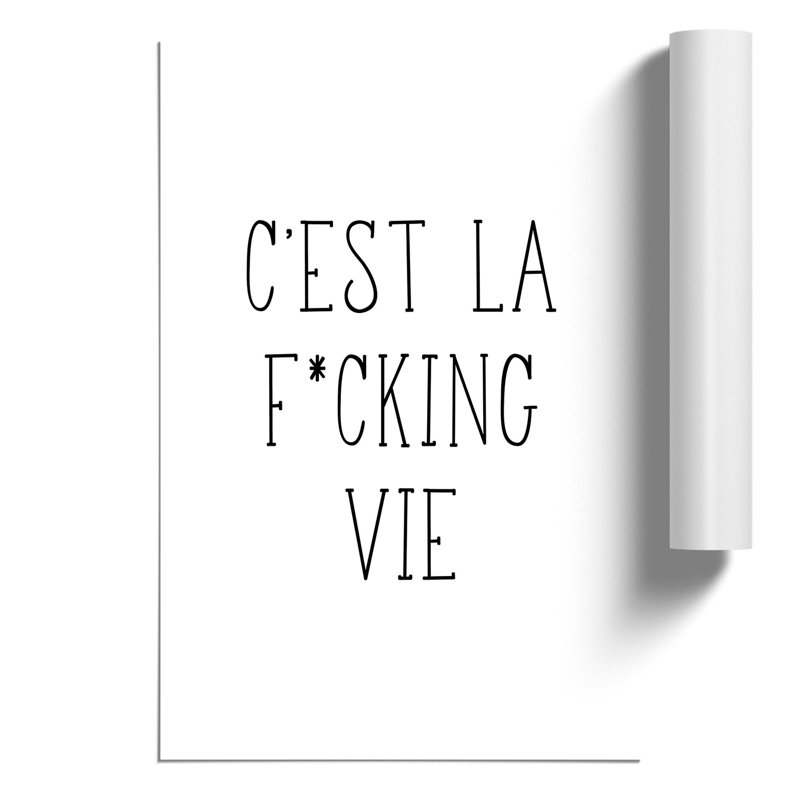 Cest La Vie - Frameless Print, 84cm H x 59cm W x 0.1cm D
