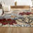 Dizi Modern Botanical Wildflower Yellow/Ivory/Red Rug-91341528