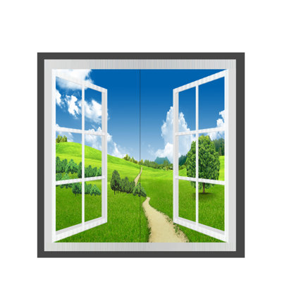 Ener-J Window Style LED Panel Set 120x60 Surface Mounted Grassland Design Daylight 6000K