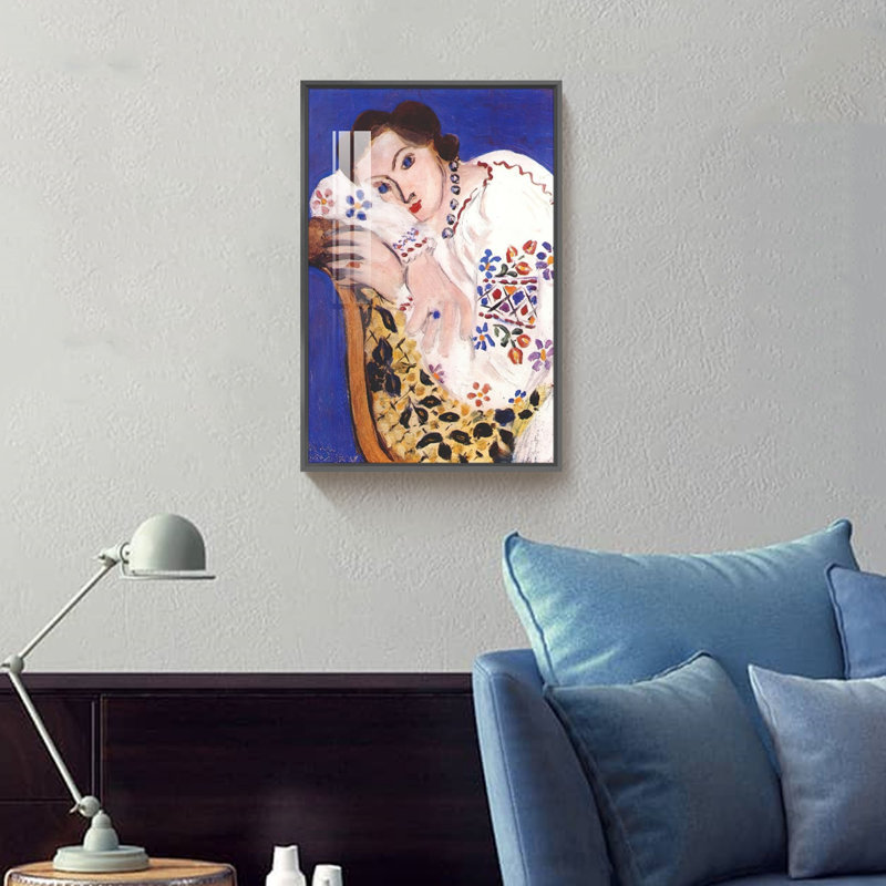 Matisse, reproduction d'art, Cadre noir, L 16 po x H 24 po x P 1,3 po