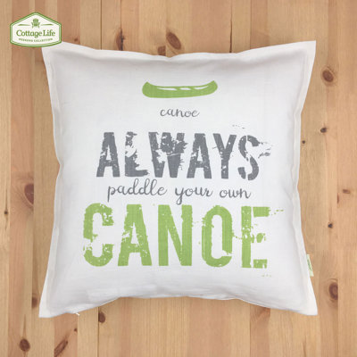 Canoe Cotton Throw Pillow