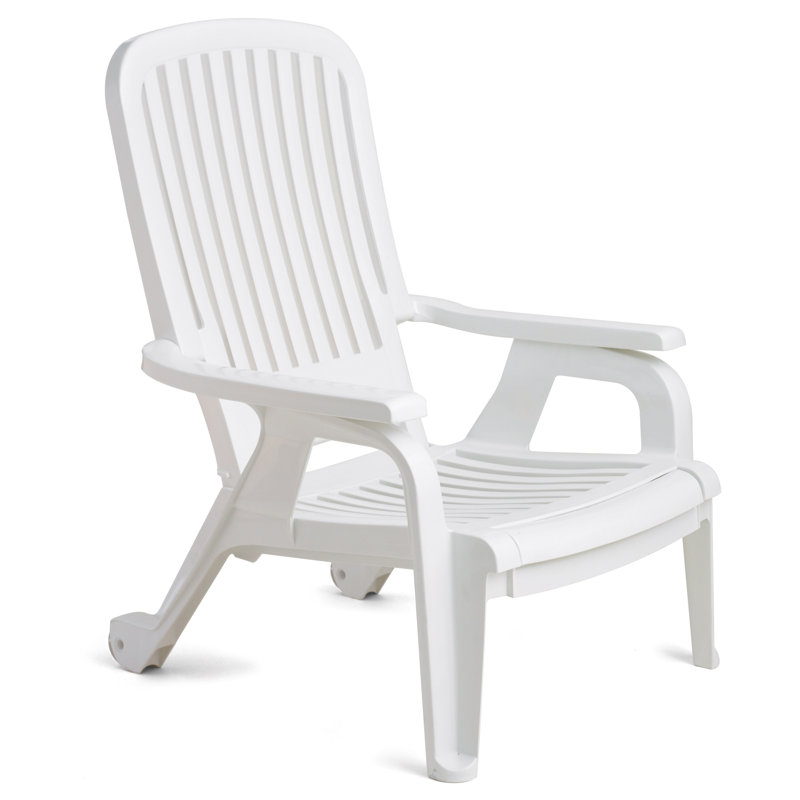 Chaise de plancher empilable blanc Bahia, Blanc