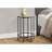 Round Accent Table with Cream Stone Laminate and Black Metal Legs-1341912773