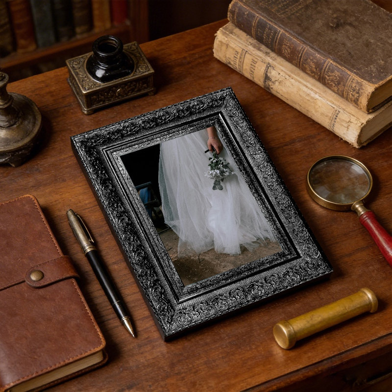 Cadre noir 3 pièces pour photos et cadeaux de mariage 5 "x 7"