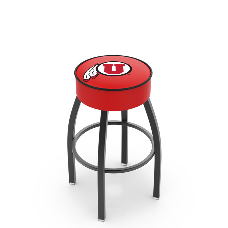 Tabouret de bar et de comptoir NCAA, Utah, Noir, Tabouret de comptoir (assise de 25 po de hauteur)