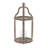 Reclaimed Wood Beaded Decorative Indoor Outdoor Brown Candle Lantern