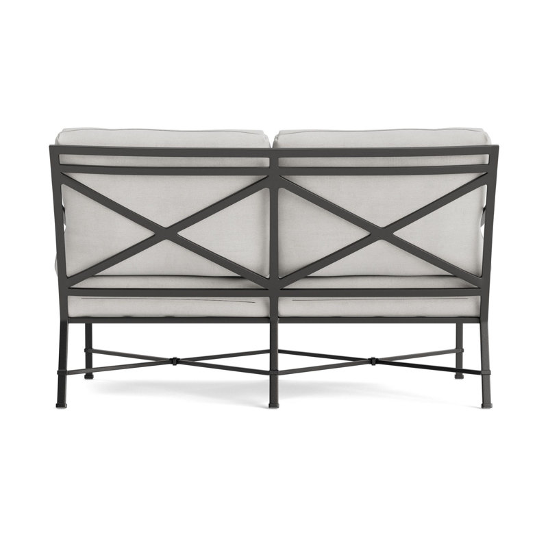 Venetian Outdoor 2 - Seat Loveseat, Textured Pewter, Fusion Dove