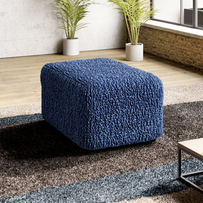 Stretchy Velvet Slipcover for Ottoman - Couch Protector Cover for Pets and Kids - Goffrato Collection
