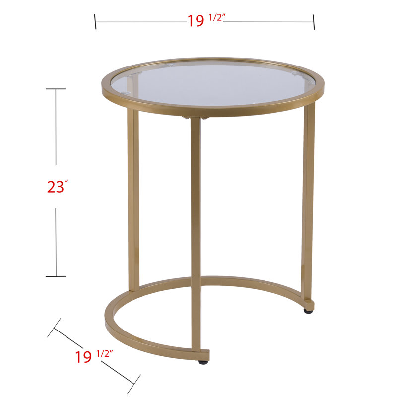 Luquantra Glass Top Nesting Tables