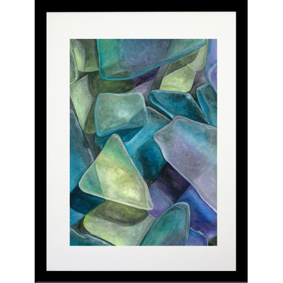 «Seaglass I», reproduction de peinture à l'huile encadrée