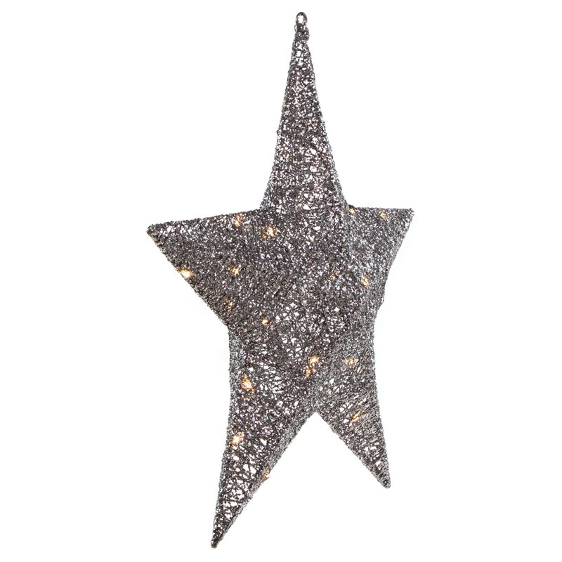 LED Silver Star Outdoor Christmas Lighted Display