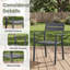 Ensemble repas pour patio 6 personnes avec chaises empilables-981251156