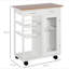 Îlot de cuisine 28 po avec rangement, chariot de cuisine avec plateau en bambou massif, panier grillagé, armoire de porte et tiroirs