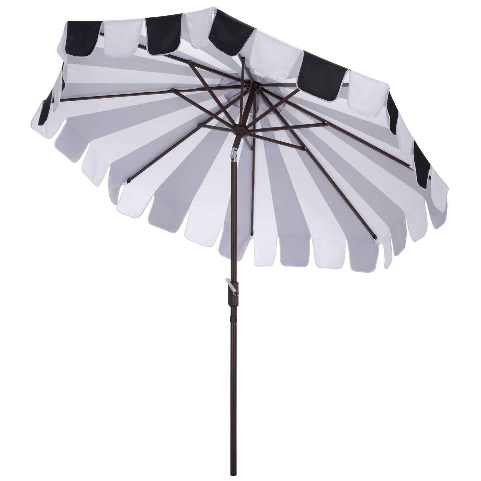 Elsie 8.4' Market Umbrella, Black Stripe