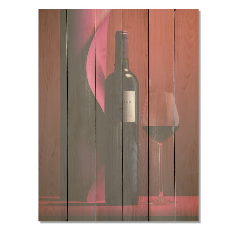 Zinfandel Zenith - Art mural en bois sur bois de pin naturel, H 20 po x l 10 po