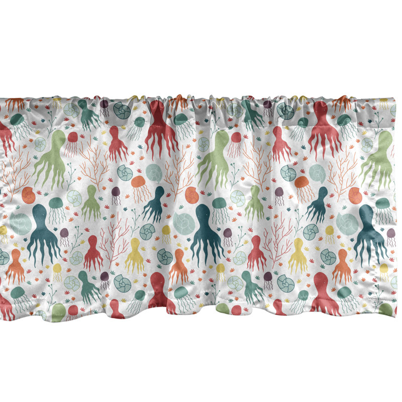 Multicolore Ambesonne Octopus Cantonnière, L 42 po x L 12 po