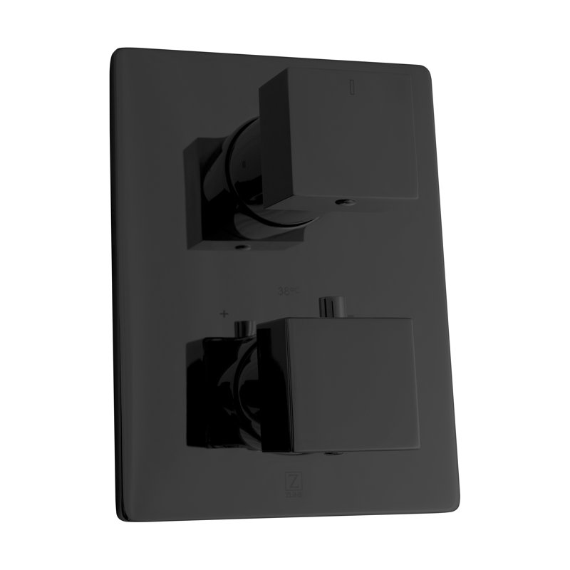 Thermostatic Complete Shower System, Matte Black