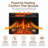 23'' W Glass Electric Fireplace Insert with Remote Control With Timer, Overheating Protection