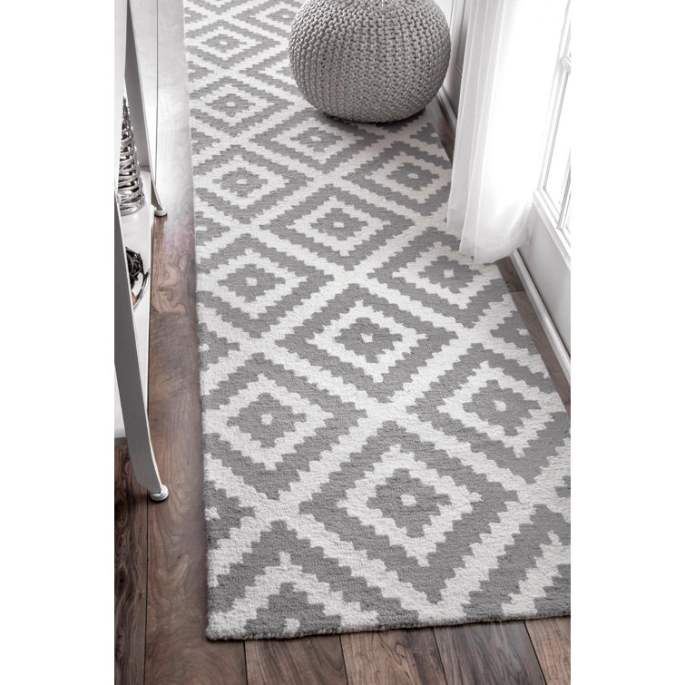 Geometric Wool Hand Woven Area Rug