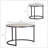 Round Nesting Tables Set Of 2, Stacking Coffee Table Set With Metal Frame For Living Room, Grey