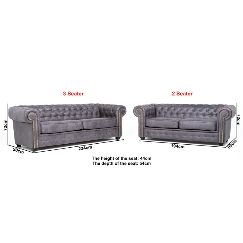 Haverly 3+2 Chesterfield Sofa Set