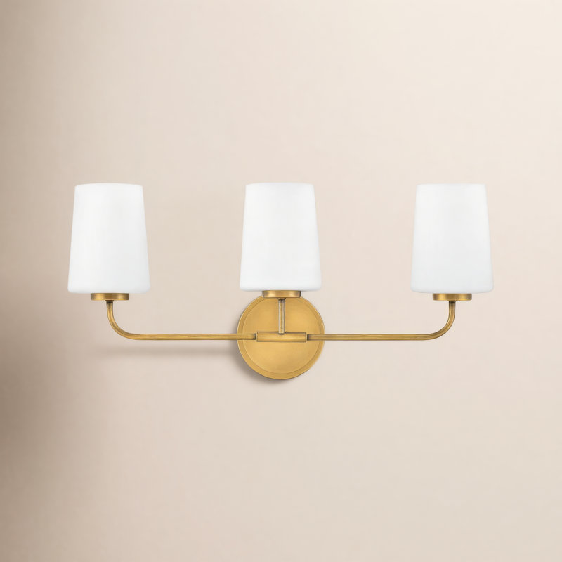 Fitz 3 - Light Dimmable Vanity Light, Lacquered Brass