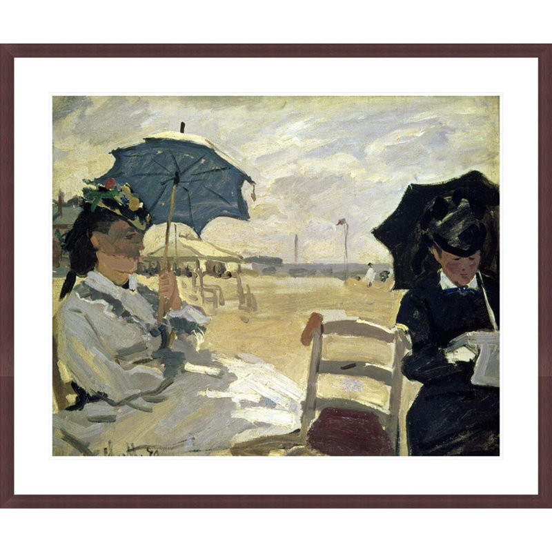 «The Beach at Trouville» par Claude Monet, impression giclée encadrée, H 33,5 po x l 39,77 po