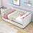 Twin Upholstered Daybed with Backrest and Trundle-1089777755