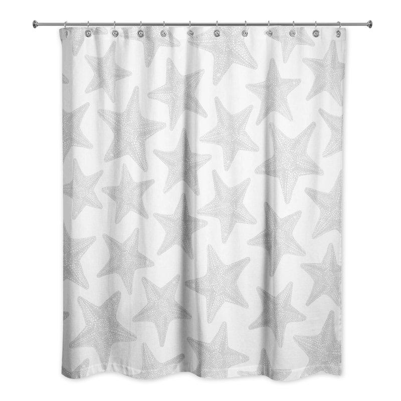 Rideau de douche simple Leeann, Gris clair
