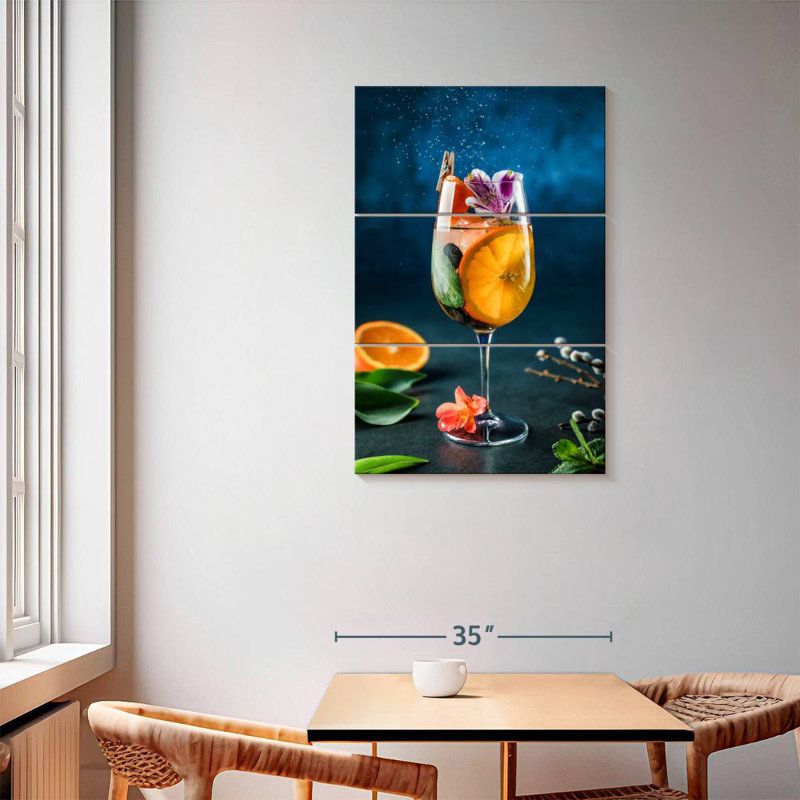 Yarlin agrume cocktail, H 57 po x l 36 po