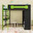 Full Wood Loft Bed With Desk, Open Wardrobe, LED Light And Power Outlets-330652921