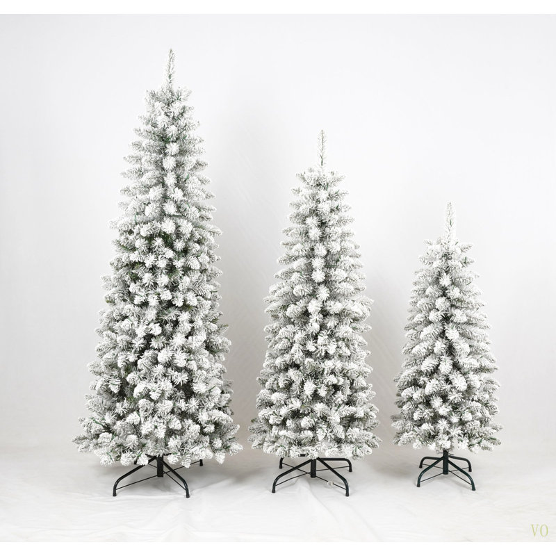Ensemble d'arbre de Noël artificiel enneigé 3 lumières avec 3 lumières, 4 pi 5 pi 6 pi, décoration de Noël
