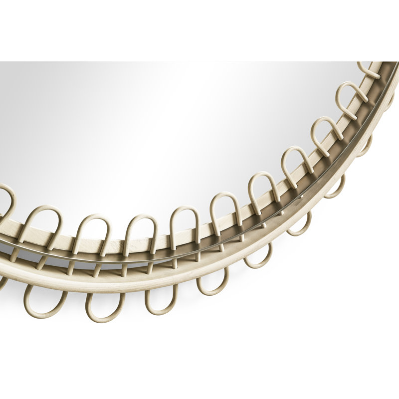 Water Round Rattan Wall Mirror