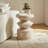 Arlo Outdoor/Indoor Modern Sculptural Handmade MgO Side Table with Tiered Pedestal Design