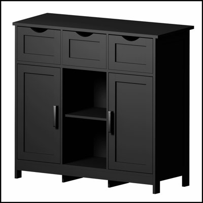 Wooden Floor Cabinet with Drawers and Shelves, Durable and Stylish Storage Solution for Home Organization