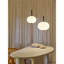 Ilargi - S/32 LED Dimmable Pendant - TRIAC/0-10V Dimmable - Dark Wood Rod - White Opal Matte Glass