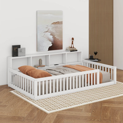 Lit simple simple TG avec armoires et port USB
