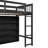 Loft Bed With 8 Open Storage Shelves And Built-In Ladder-1241793836