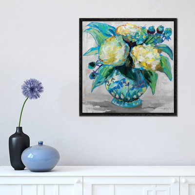 Ginger Jar I Gray by Jeanette Vertentes - Painting on Canvas