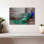 Élégant paon bleu sur toile-2034608569