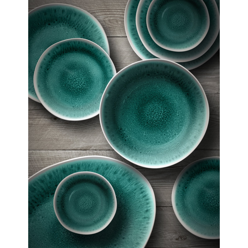Huff Melamine Platter, Aqua