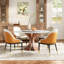 Table de salle à manger Mid-Century en pierre frittée ronde avec plateau tournant amovible pour 4-6-972534132-972534121
