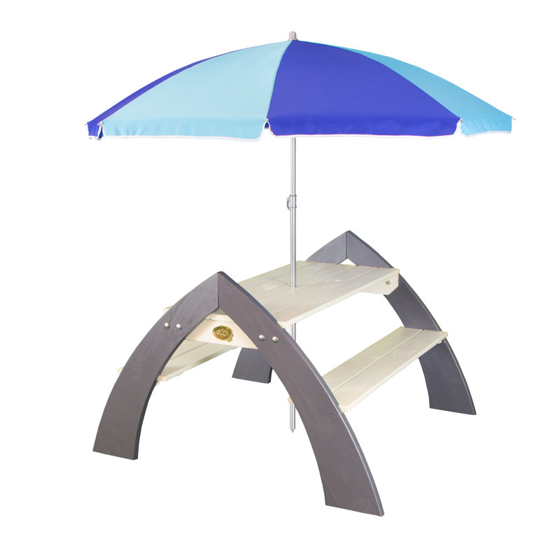 Axi Children's Picnic Table Kylo Grey/White, 75cm H x 108cm W x 119cm D