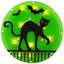 13.75" Lighted Black Cat Halloween Window Silhouette