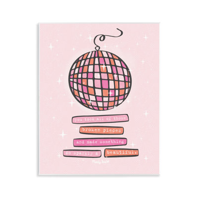 Sparkly & Beautiful Inspirational Wall Plaque, design par Mandy Ford Art + Illustration