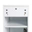 Armoire d'appoint de salle de bain 12 "blanc brillant avec portes à fermeture douce et monture flottante | Idée cadeau