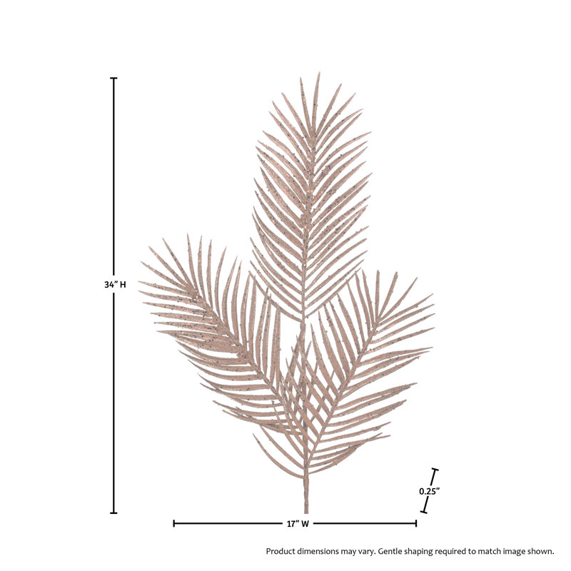 Trois feuilles de palmier mica 34 po